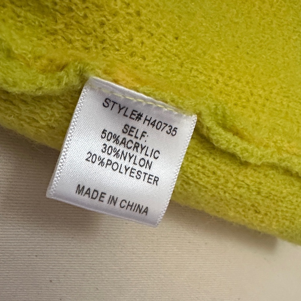 JODIFL Bright Yellow houndstooth open Cardigan - Picture 5 of 6